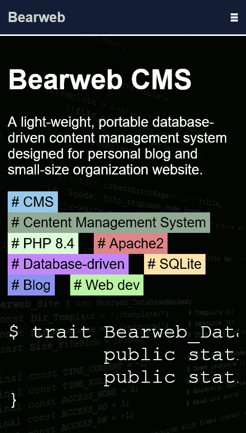 Small (narrow) screen